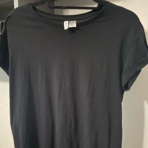 Black basic t shirt dress